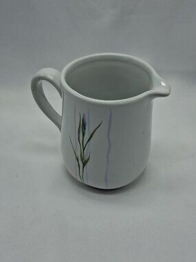 CORELLE Coordinates SHADOW IRIS CREAMer Pitcher,  Stoneware.